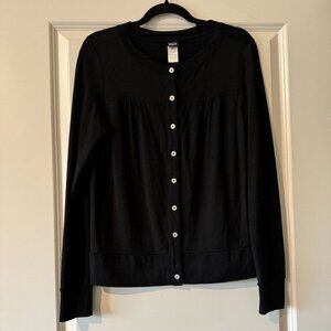 Patagonia Women's Button Down Top Cardigan 100% Wool Black Size Small